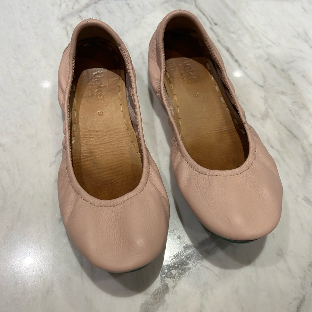 Tieks Ballerina Pink Leather Flats Sz 9
